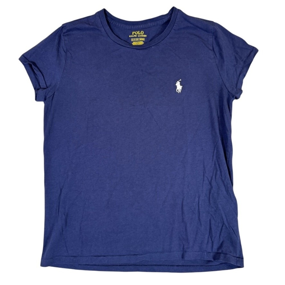 Polo Ralph Lauren Womens Navy Blue Short Sleeve Pony Logo T-Shirt Size S